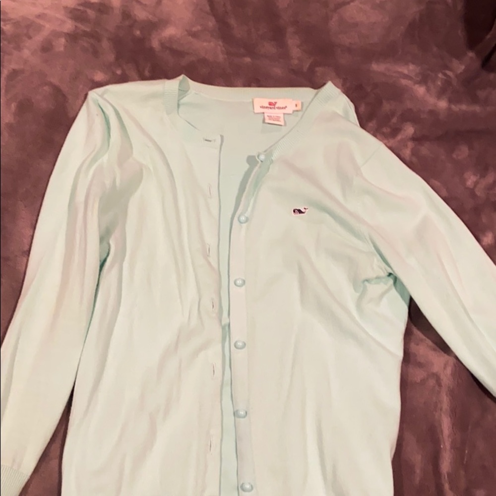 Vineyard Vines mint green cardigan - Picture 1 of 1